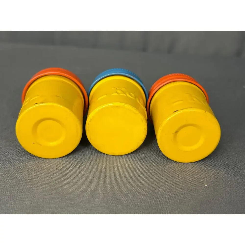 Lot of 3 Vintage Kodak Film Cans Yellow Blue/Red Top